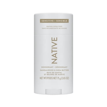 Déodorant Native sensible pour hommes, déodorant en bâton sans aluminium, Bois de santal et beurre de karité, 75 g