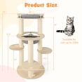thumbnail image 3 of Gymax 6-level Wooden Cat Tree w/ Padded Perch Non-woven Hammock Scratching Posts, 3 of 10