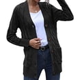 thumbnail image 3 of Pompotops Women's Knit Cardigans Loose Slouchy Oversized Wrap Chunky Pocket Sweaters Coat, 3 of 9
