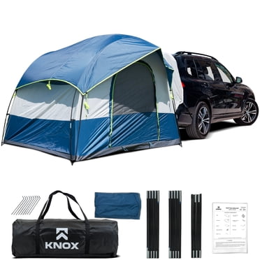 KNOX Tente pour VUS pour le Camping, Ajustement Universel pour Tous les Véhicules, Tente pour 6 - 8 Personnes, Tente pour Voiture, Tente pour Hayon, Tente de Glamping, Essentiels de Camping en Tente, Comprend un Double-Toit, un Sac de Rangement et la Quincaillerie
