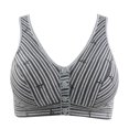 thumbnail image 1 of Timegard Front Closure Bras for Women Striped Wireless Full Coverage Wide Strap Comfortable Everyday Bras, 1 of 7