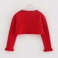 thumbnail image 4 of Hjtefg Girls' Knit Cardigan - Soft Lightweight Sweater | Comfortable Layering Piece for Versatile Styling,Color: Red Size: 2-3 Years, 4 of 4