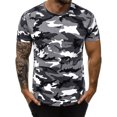 thumbnail image 1 of MAWCLOS Hauts Camouflage Homme Manches Courtes Ajusté Décontracté Grande Taille Col Rond Été Tee Chandail, 1 of 2