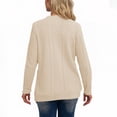 thumbnail image 4 of HAiming Womens Knit Cardigan Long Sleeve Button down V Neck Solid Color Lightweight Sweaters with Pockets, 4 of 7