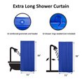 thumbnail image 3 of Navy Blue Extra Long Shower Curtain Liner Plastic 79"L x 71"W, 3 of 5