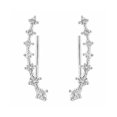 thumbnail image 1 of 18K Gold Plated Cubic Zirconia Ear Crawler Climber Earrings, 1 of 1