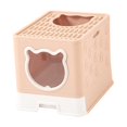 thumbnail image 2 of Bac à Litière pour Chat avec Capuchon, Détachable, Entièrement Fermé, Toilette pour Chat Réutilisable, Bac à Sable pour Chat, Rose, 2 of 9