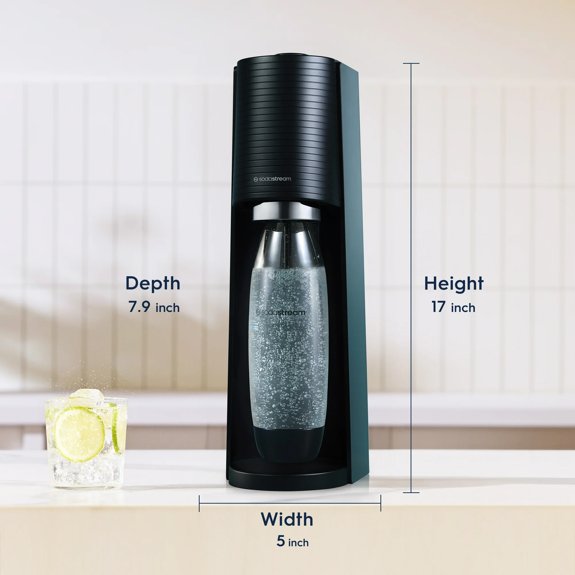 sodastream TERRA 新品未使用 SodastreamTerra (Black) Sparkling Water Maker with CO2 and
