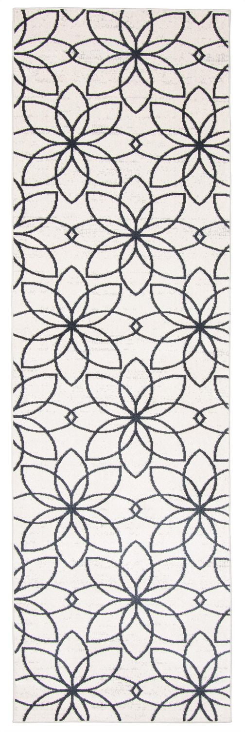 Tapis Lavable ECARPET Floral pour Chambre, Salon, Chambre d'Enfant, Couloir