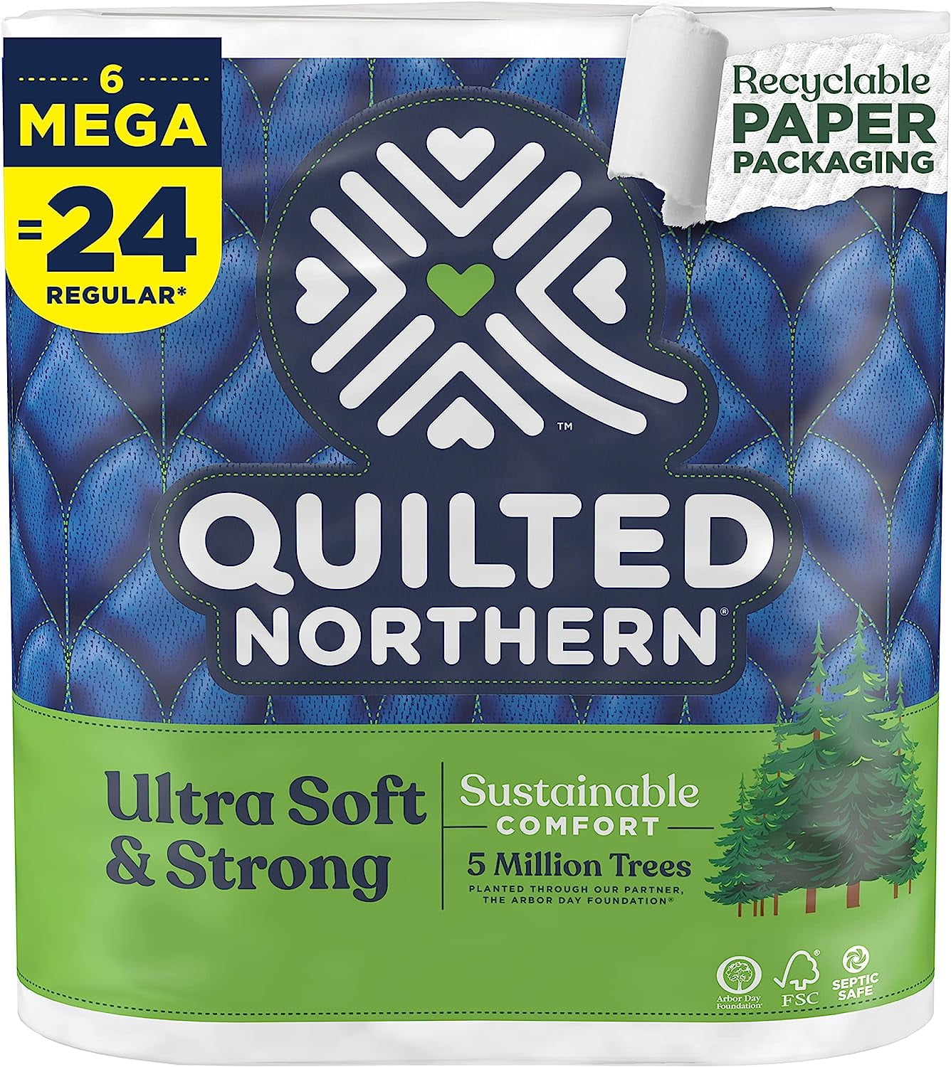 Quilted Northern Ultra Soft & Strong® Bath Tissue Toilet Paper, 6 MEGA Rolls