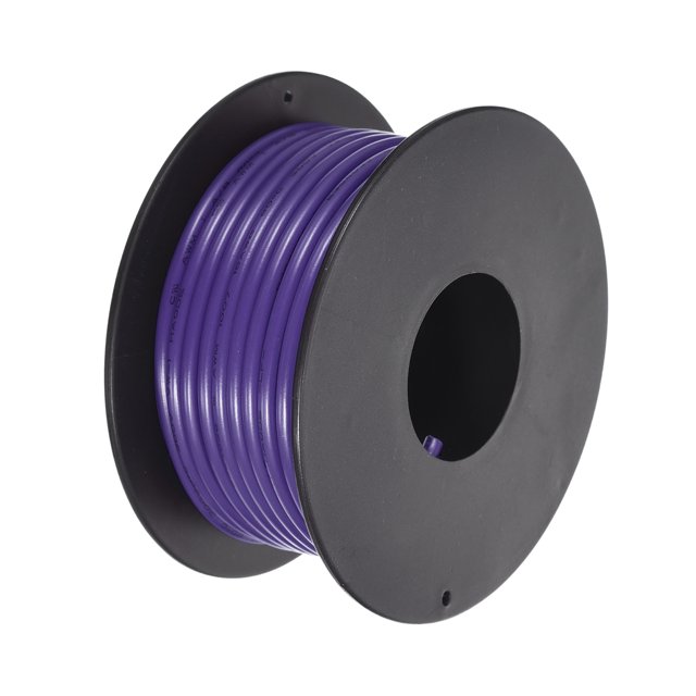 Uxcell 16AWG Stranded Wire Hookup 10M/33ft Purple, Electrical Wire UL1007 Spool