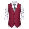 thumbnail image 2 of Qertyioot Independence Day Men Solid Fashion Retro Have Pockets Button V-neck Tanks Tops Blouse, 2 of 10