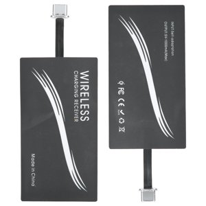 Adoptez un récepteur de charge sans fil en silicone autocollant, un adaptateur de chargeur sans fil, léger et petit pour les téléphones portables