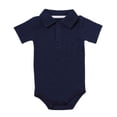 thumbnail image 1 of MIASHUI Justaucorps Bébé Manches Courtes Col Polo Tenue de Gentleman, Bleu Foncé, 18-24 Mois, 1 of 3