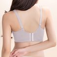 thumbnail image 4 of Plus Size Sports Bras Women Full-Coverage Bra Feature V-Neck Wire-Free Bra Style W-725 Hook and Eye Closure Open Back Sports Bra Gray 38, 4 of 4
