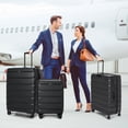 thumbnail image 3 of Costway 3 Piece Hardshell Luggage Set Ex pandable Suitcase w/ TSA Lock & Spinner Wheels, 3 of 10