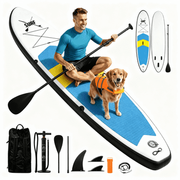 Naipo Planche à Pagaie Gonflable Planche de Stand-Up Paddle Planche de SUP avec 120"x30"x6" pour Jeunes et Adultes Été