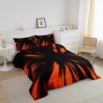 thumbnail image 3 of Erosebridal Orange Stripe Bedding Toddler Comforter Set, Gradient Geometric Ombre Down Comforter, Futuristic Decor, Reversible, 3 of 7