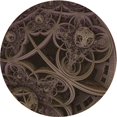 thumbnail image 1 of Ahgly Company Tapis Rond Lavable en Machine Intérieur Transitionnel Gris Minuit, 7 Pieds Rond, 1 of 7