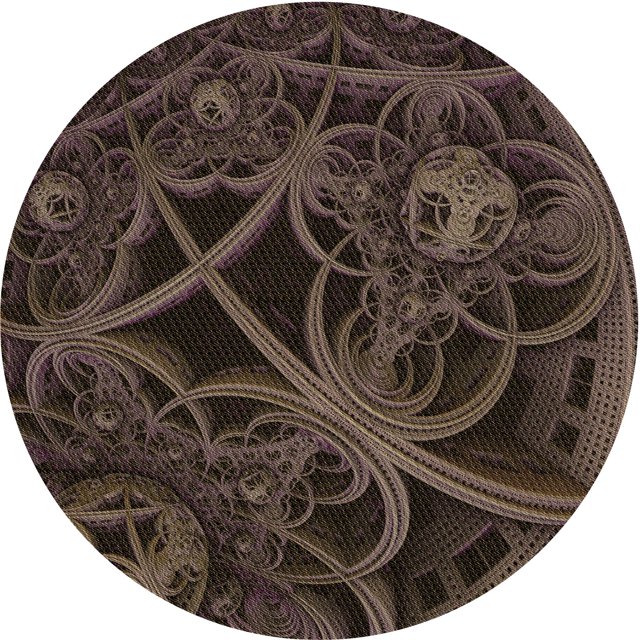 Ahgly Company Tapis Rond Lavable en Machine Intérieur Transitionnel Gris Minuit, 7 Pieds Rond