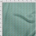 thumbnail image 4 of oneOone Rayon Teal Green Fabric Floral Ditsy Craft Projects Decor Fabric Printed By The Yard 56 Inch Wide, 4 of 4