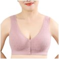 thumbnail image 1 of Timegard Wireless Bras for Women Plus Size Front Closure Button Full Support Breathable Comfy Seniors Bra, 1 of 7