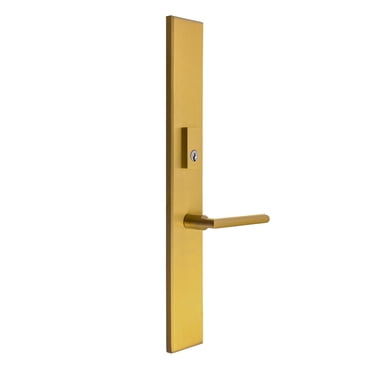 Multi Point Lock Trim Set – Brass 18″x2.5″ Milano | Satin Brass , Black Matte & Satin Nickel Finish | Active Keyed & Dummy | LH & RH Handed