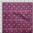thumbnail image 3 of oneOone Polyester Lycra Fabric Leaves & Floral Artistic Print Fabric BTY 56 Inch Wide, 3 of 4