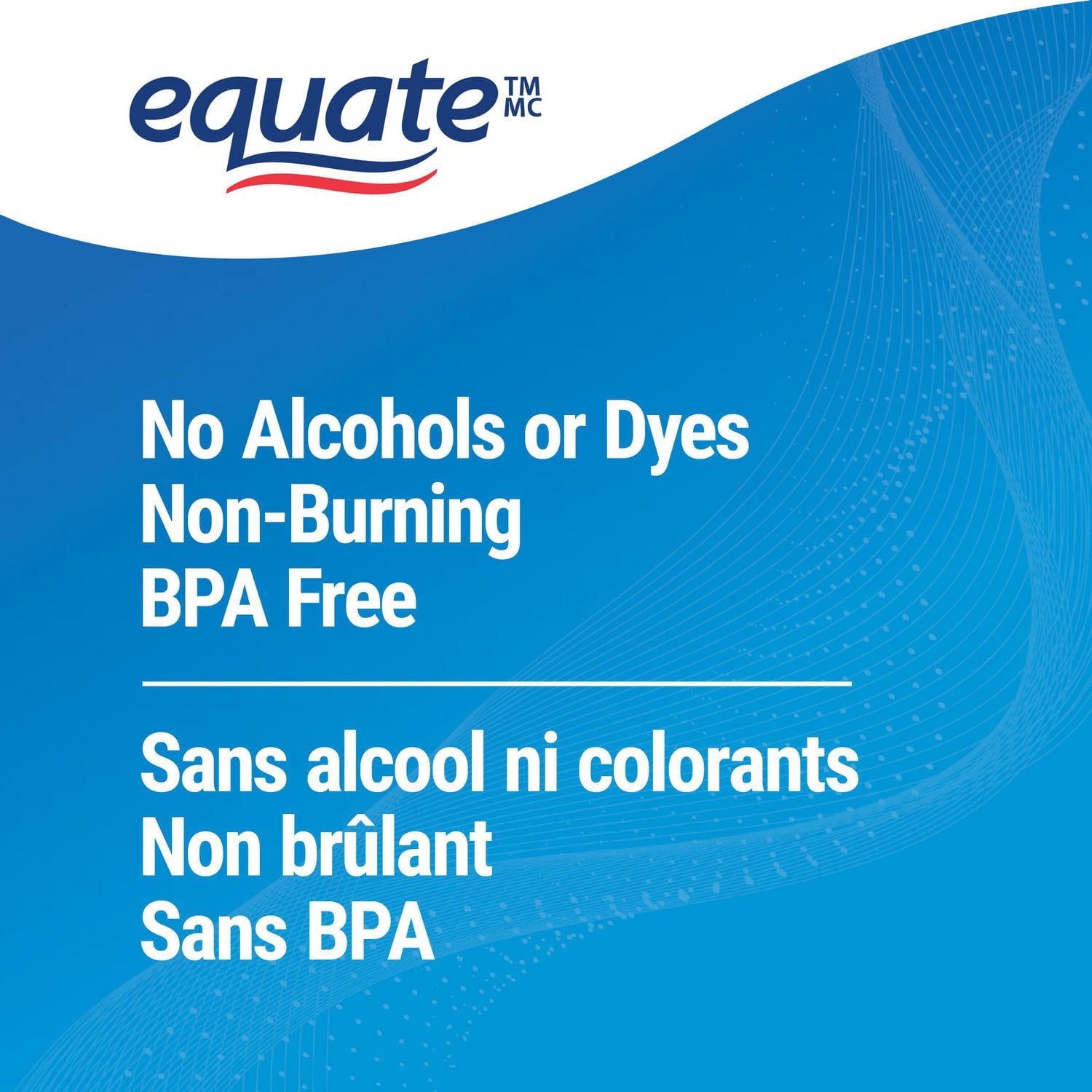 Equate Menthe Glacée Haleine Fraîche Rince-Bouche
