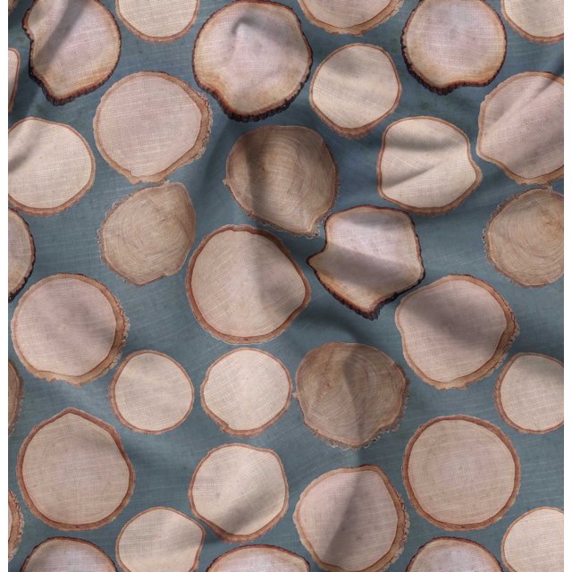 Soimoi Poly Georgette Fabric Shells Ocean Printed Fabric 1 Yard 42 Inch Wide