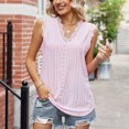 thumbnail image 4 of Birdeem Mode Femmes Été Col en V Dentelle Patchwork Sans Manches Haut Aguichant Blouse, 4 of 7