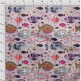 thumbnail image 4 of oneOone Viscose Jersey Fuschia Pink Fabric Asian Block Fish Craft Projects Decor Fabric Printed By The Yard 60 Inch Wide, 4 of 4