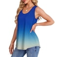 thumbnail image 3 of UPPADA Camisoles d'Été pour Femmes à Imprimé Floral, Col Ras du Cou, Sans Manches, Chemises Décontractées à Ourlet Fluide, Jolis T-Shirts, Chemises Coupe Ample, Hauts Confortables Multicolores, S, 3 of 7