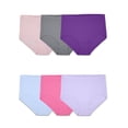 thumbnail image 1 of Fruit Of The Loom Womens Breathable Cotton-Mesh Brief Panty 6 Pack, 5, Assorted, 1 of 1
