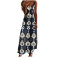 thumbnail image 2 of Ovzne Robes d'Été pour Femmes 2025 Robe pour Femme Robes d'Été pour Femmes Imprimé Sans Manches Col Rond Robe Décontractée Longues Robes Grande Taille Robe Imprimée Liquidation, 2 of 5