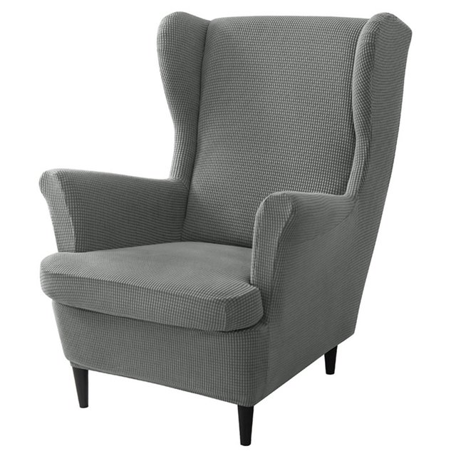 CHOK 2024 Wing Chair Slipcover Chair Covers For Wingback Chairs Stretch Sofa Cover Furniture Protector Couch Soft With Elastic Bottom-Pink-Chair Cover