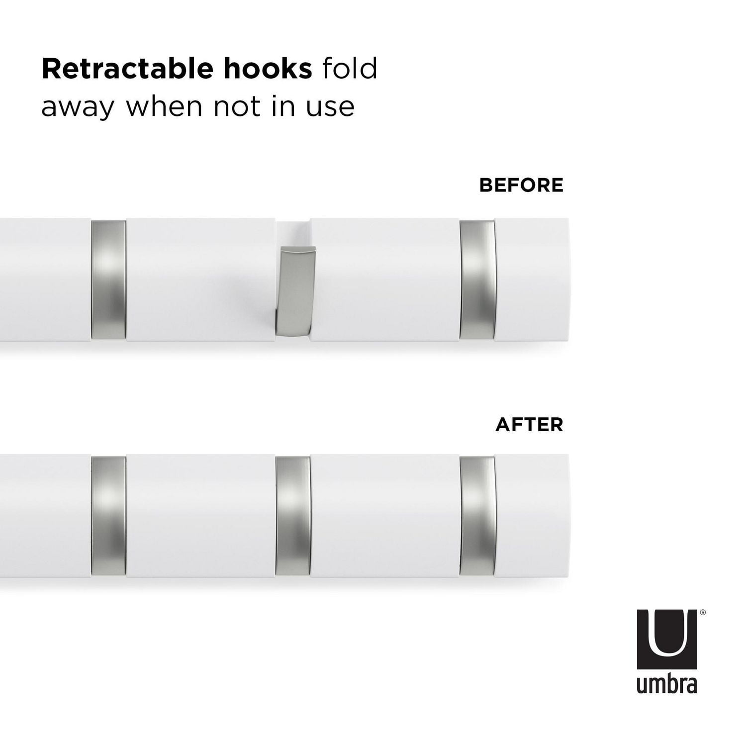 Umbra Flip Porte-manteau mural, blanc