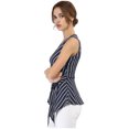 thumbnail image 4 of INSPIRE CHIC Hauts d'Été pour Femmes Sans Manches à Encolure en V Portefeuille à Taille Nouée, 4 of 6