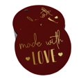 thumbnail image 1 of Inkdotpot Made With Love Text Bottle Tag Real Gold Foil Favor Hang Tags 100 Pack, 1 of 6