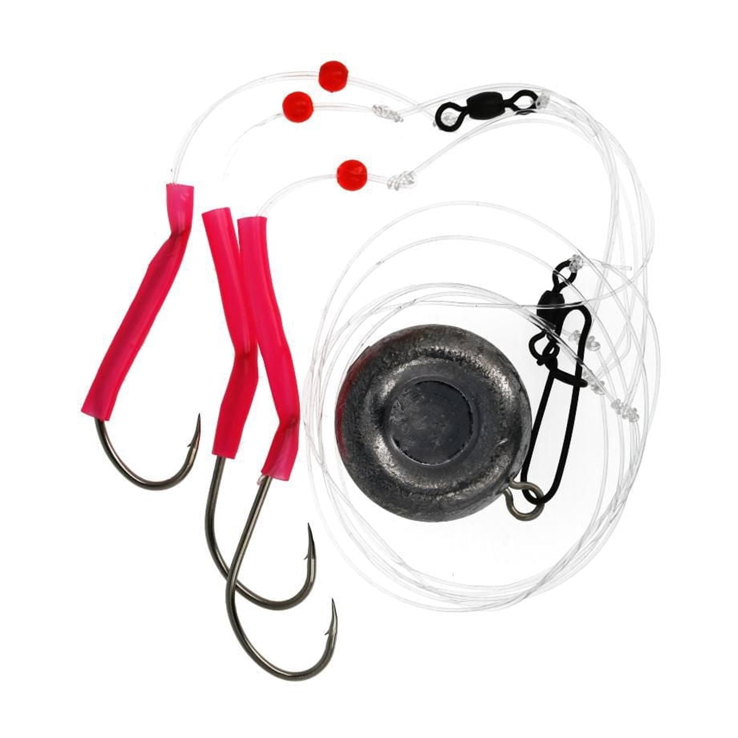 Eagle Claw QL1043-2FLP Plate-forme de basse rayée au laser, tube rose, poids de marée de 2 oz