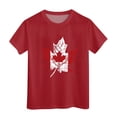 thumbnail image 4 of Ketyyh-chn99 T-Shirts Athlétiques pour Filles à Manches Courtes T-Shirt à Manches Courtes pour Filles T-Shirt d'Été à Col Rond Coupe Décontractée T-Shirts Basiques pour 10-11 Ans, Rouge, 4 of 4