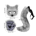 thumbnail image 2 of Ensemble d'Halloween Réaliste avec Gants et Queue en Fourrure pour Fêtes et Événements, 2 of 3