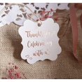 thumbnail image 2 of Fancy Frame Gift Tags, Rose Gold Foil, 30 Pack,Thank You Tags, Gift Tags, Print Party Hearts Collection (Rose Gold Tags Frame 2), 2 of 10