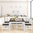 thumbnail image 3 of Costway 5pcs Dining Set Solid Wood Compact Kitchen Table & 4 Chairs Modern, 3 of 10