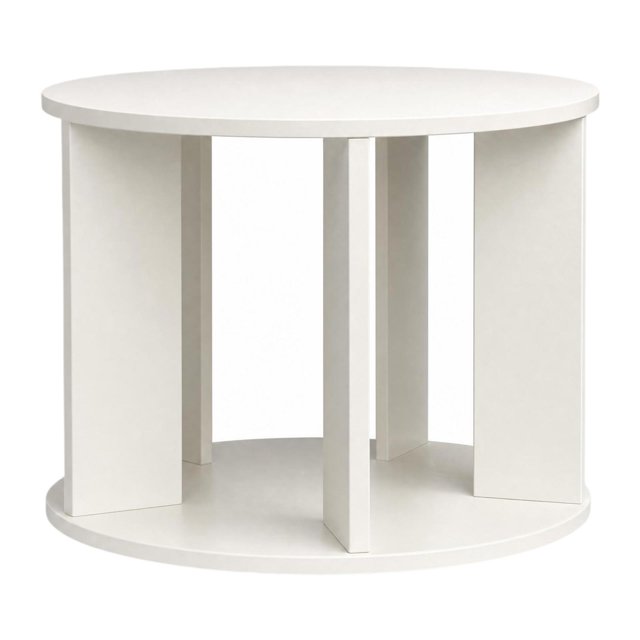 Flynix Bureau 360 Degré Rotation bibliothèque, Corner Storage Rack Compact Book Stand Table plate-forme de livre polyvalente Top Bibliothèque pour le bureau