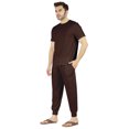 thumbnail image 3 of Inkmeso Ensemble de Pyjama Uni pour Hommes, Manches Courtes, Vêtement de Nuit à Col Rond, Ensemble de Pj, 3 of 7