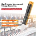 thumbnail image 3 of Electrical Test Pen, FLUKE Mini Handheld Electrical Test Pen Non-contact Voltage Tester High Precision Voltage Detecting Tool 200~1000V AC Voltage Detection Sound & Light Alarm, 3 of 8