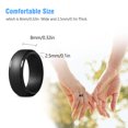 thumbnail image 2 of Men Women Silicone Ring - 8pcs/4PCS, Flexible & Durable Silicone Wedding Bands, Comfortable Fit, Skin Safe - 8/4 Colors Silicone Wedding Rings Perfect Gift for Anniversary Birthday, Size 8 9 10 11 12, 2 of 7
