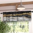 thumbnail image 2 of Marble and Gold Blackout Kitchen Curtains Tiers and Valances Set 3 Piece for Windows Abstract Texture Kitchen Window Curtains Set,Gold Glitter Marble Valances for Living Room(36" Tiers Set), 2 of 6