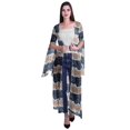 thumbnail image 1 of Moomaya Boléro en Georgette Imprimé à devant Ouvert, Manches Fendues, Couvre-Maillot de Plage pour Femmes, 1 of 5